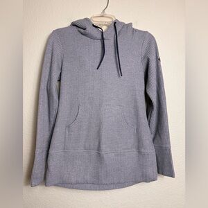 Spyder US Ski Team Fleece Lined Hood Hoodie Size XS Gray Waffle Pocket